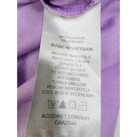 Footjoy Size Medium Mens Lavender Short Sleeve Embroidered Neck Logo Polo - Picture 6 of 10